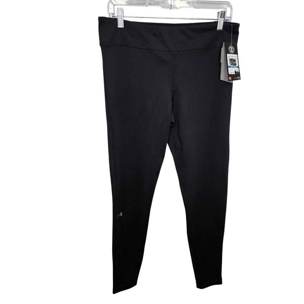 Under Armour Black Cold Gear Elastic Waist Athletic Outdoors Women's Leggings XL